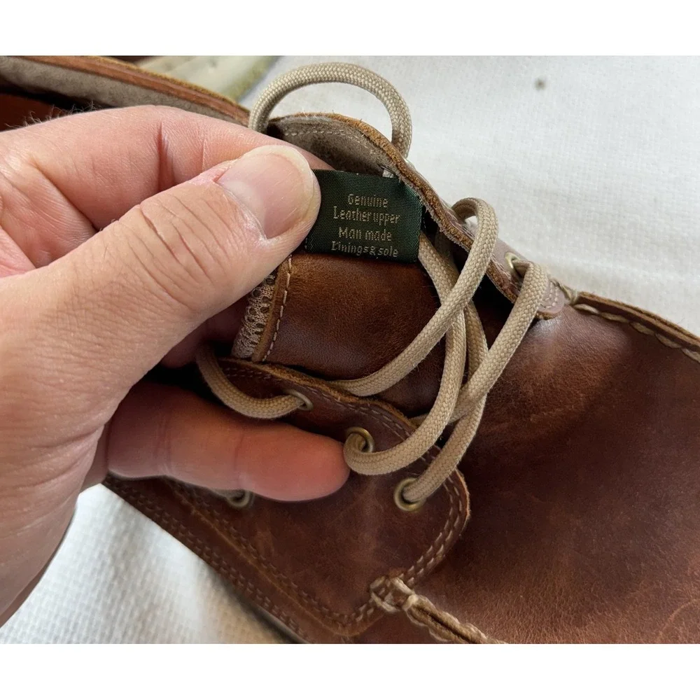 Dunham Shoes Mens Size 11.5 D Brown Leather Boat Style Walking‎ Comfort Rollbar